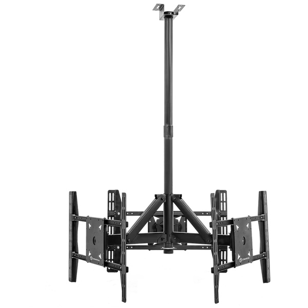 ONKRON Ceiling TV Mount Bracket Height Adjustable for three 32 to 63 Inch LED LCD TVs, Black - CPRO2L-3