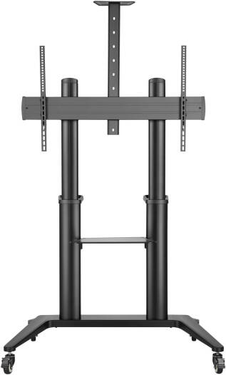 EQ TM 70-120 Stand for Interactive Displays, Fits 70" - 120" Screen Size, Up to 140kg Load Capacity, Free-Tilting Mechanism, Adjustable Camera & Equipment Shelves, 1000x600mm VESA, Black | TM 70-120