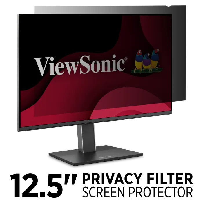 ViewSonic 12.5 Inch Privacy Filter Screen Protector for Widescreen 16:9 Laptops with Anti-Glare and Anti-Scratch - VSPF1250