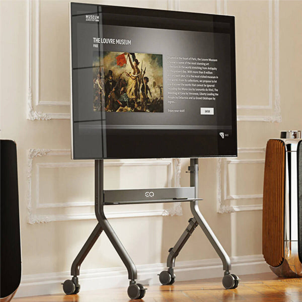 Enhancing Quality TEX Motorized Floor Stand, 75"-90" Support, Up to 250mm Height Adjustment, Up to 68.2kg Max Load Capacity, 200 x 200mm to 900 x 600mm VESA Compatible | EQ-TEX-75-90