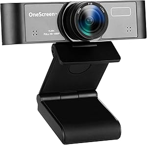 OneScreen 1080p Webcam – Full HD USB Video Conferencing Camera
