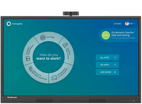 OneScreen T6 75" 4K UHD Interactive Touchscreen Display – Seamless Collaboration for Modern Workspaces