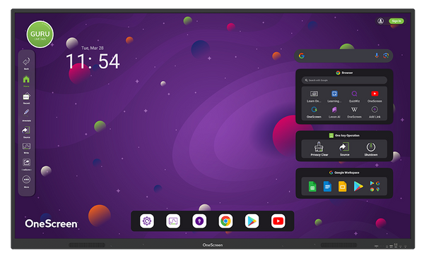 OneScreen Core 4K interactive touchscreen display