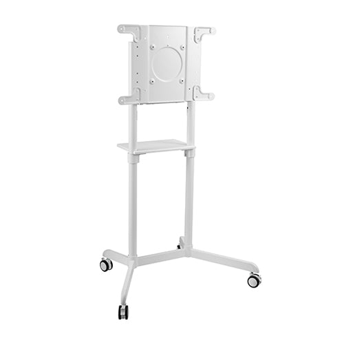VSYS VTLS11-46TW rotating interactive display stand in white, front view